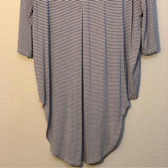 Anthropologie Floreat Striped Black and White Women's M High Low Tunic Top. - Picture 9 of 14